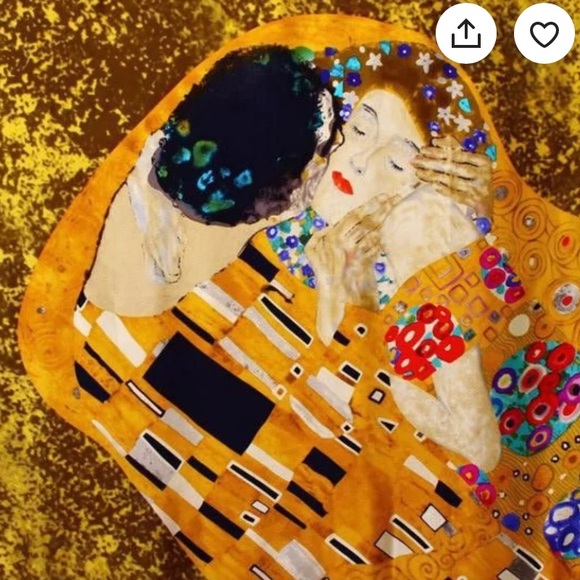 GUSTAV KLIMT The Kiss Silk Scarf - Picture 2 of 3